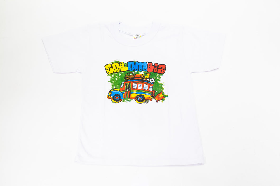 Camiseta Estampada Colombia Niños