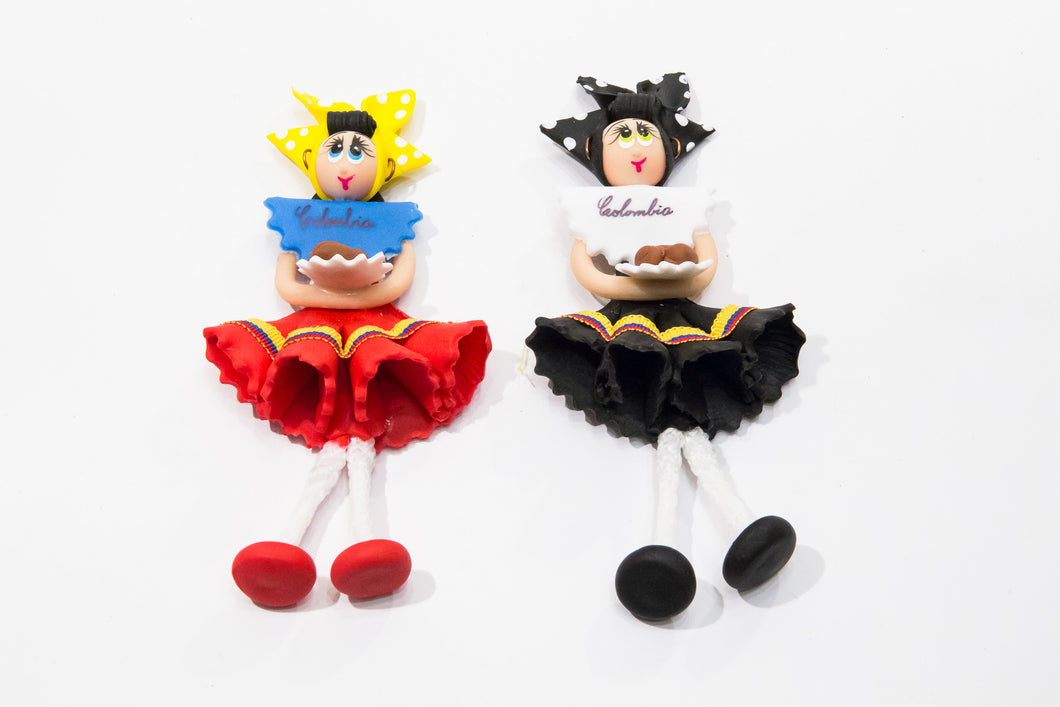 Imán muñeca típica set X2